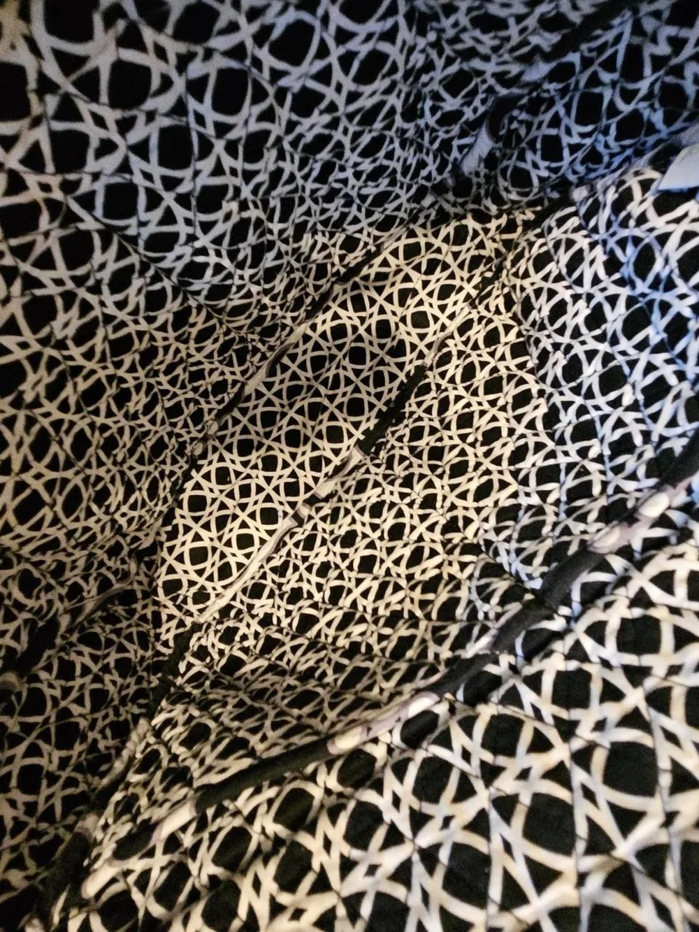 Floral Quilted Crossbody Bag in Black and White